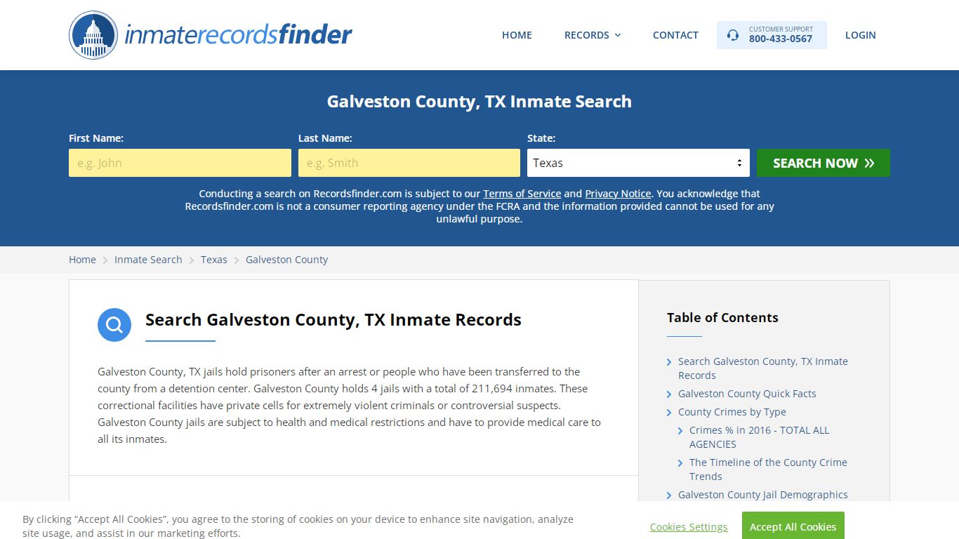 Galveston County, TX Inmate Lookup & Jail Records Online