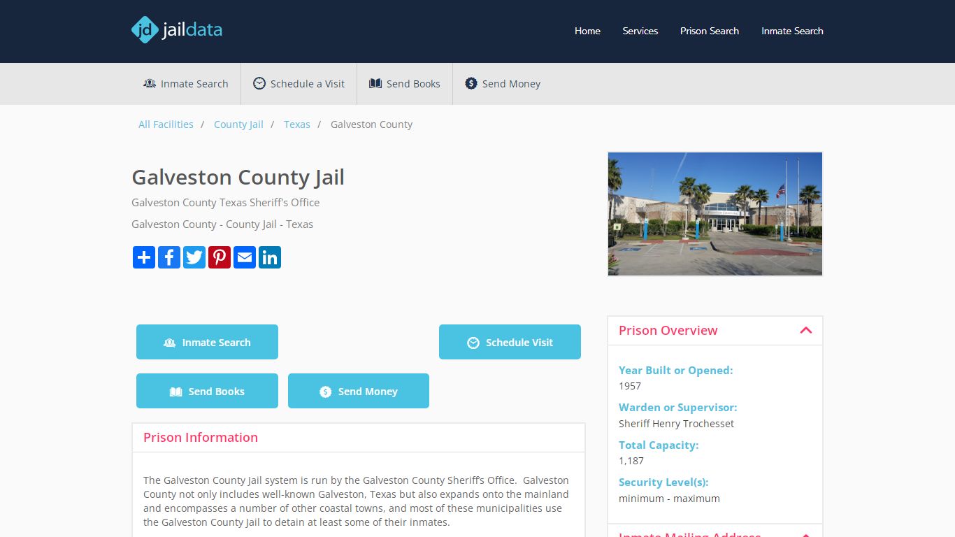 Galveston County Jail: Inmate Search, Visitation, and more.